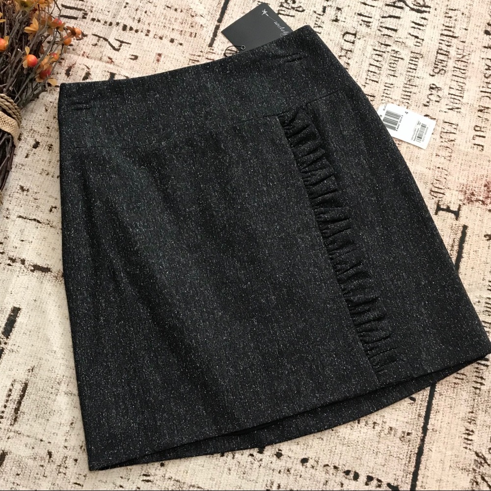 PIPPA Career Black Pencil Career Skirt Wool Blend